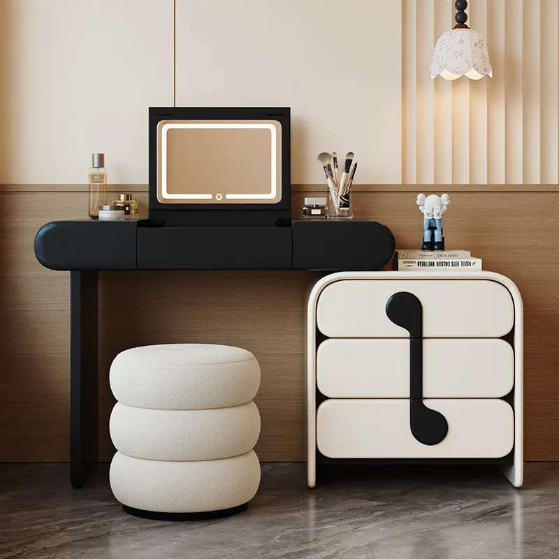 Solid wood dresser bedroom modern simple clamshell makeup table storage cabinet dressing tables vanity desk Toiletries furniture