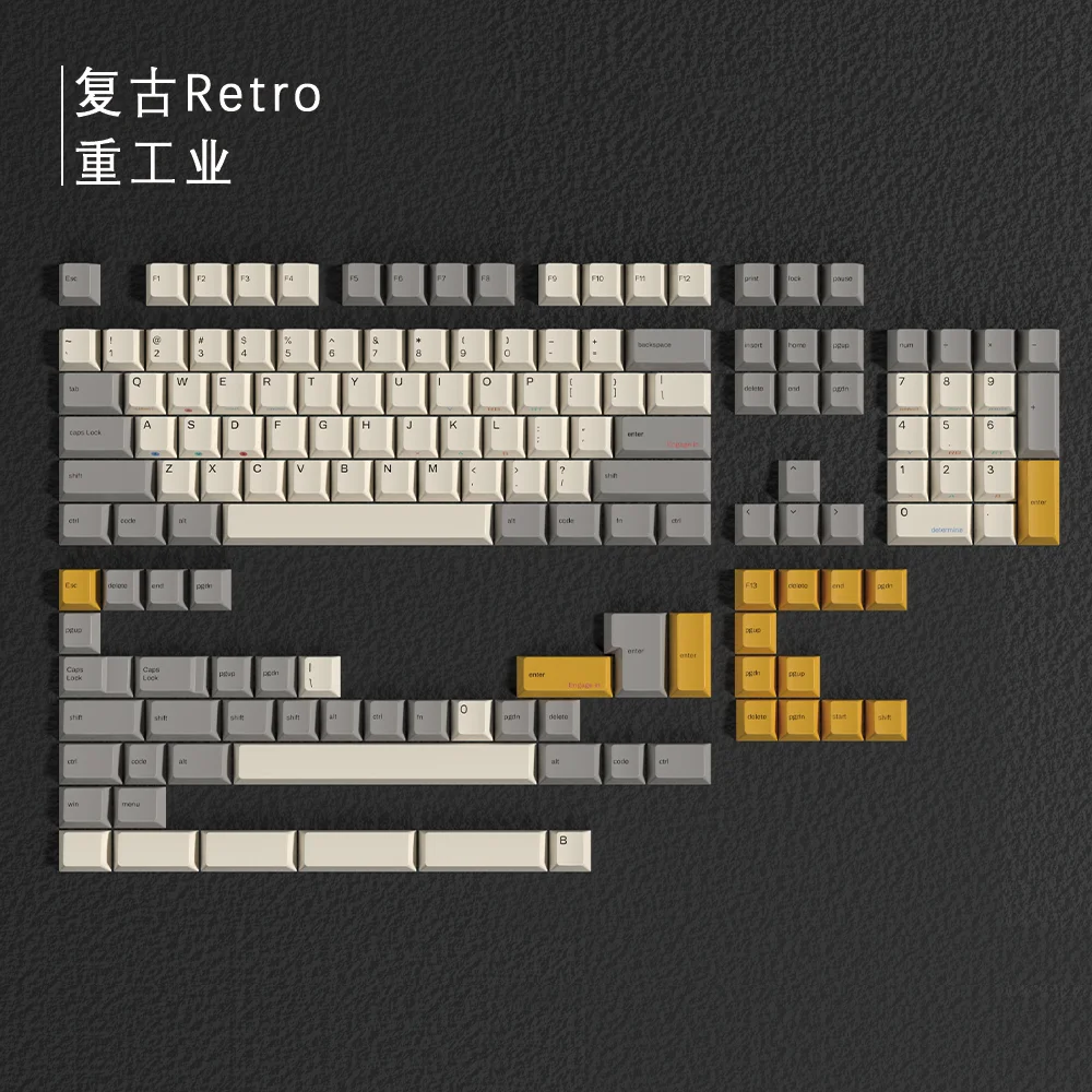 Retro-serie originele keycap PBT-materiaal warme sublimatie plus wanddikte 1,7 mm