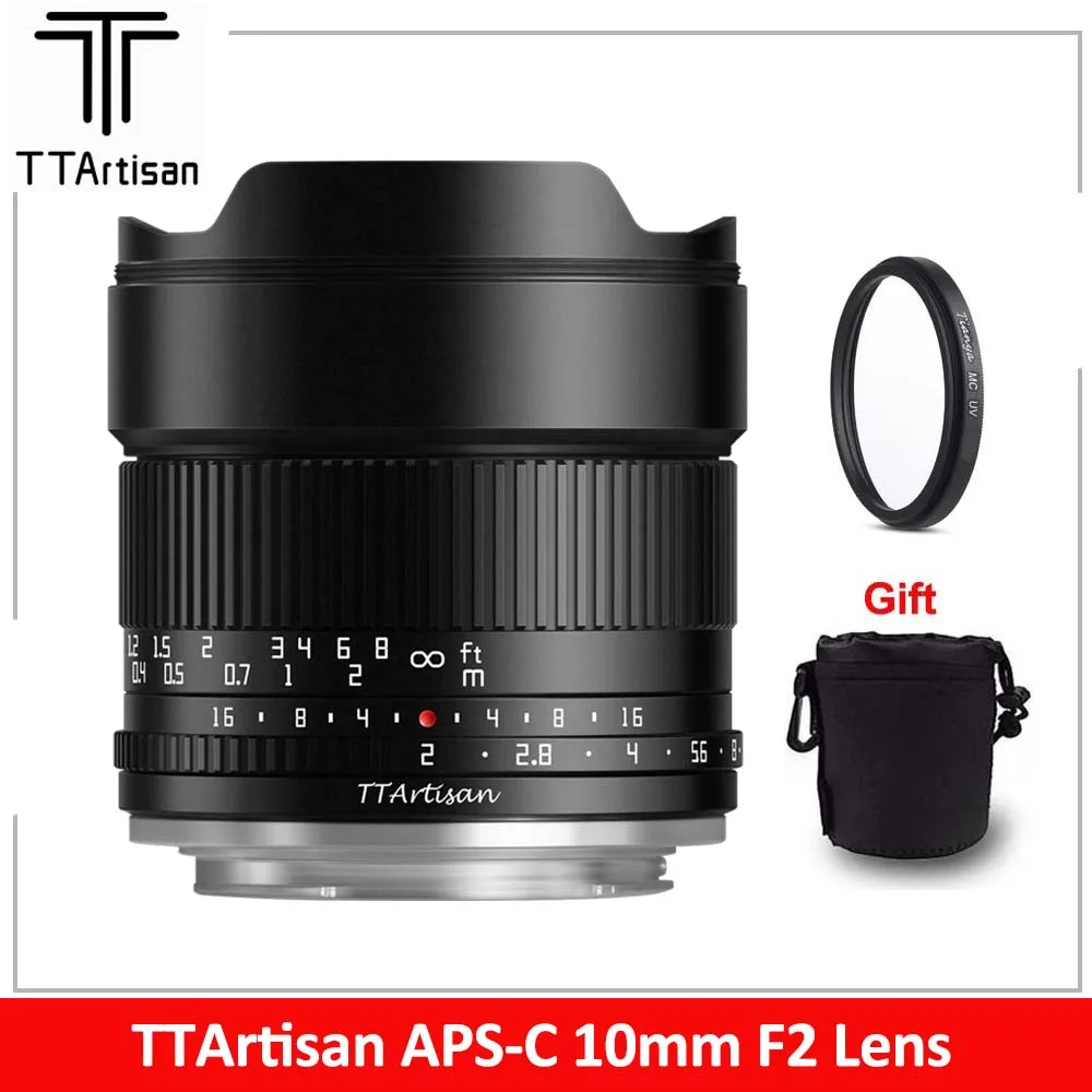 TTARTISAN APS-C 10mm F2 ASPH Ultra-wide-angle Lenses Large Aperture Lens for Sony E Fuji XF Nikon Z Canon RF M43 Mount