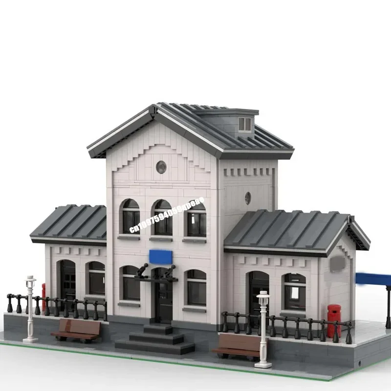 New 3227Pcs City Hot Selling Street View Moc Modular Vught Train Station Model Custom Puzzle Diy Creative Ideas Kids Toys Gift