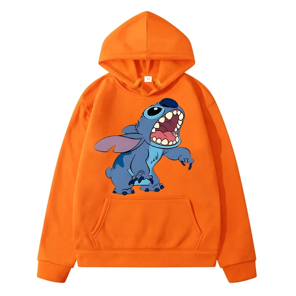 Stitch Disney print Anime hoodie Fleece Sweatshirt Casual Jacket disney Hoodies boys Pullover y2k sudadera kids clothes girls