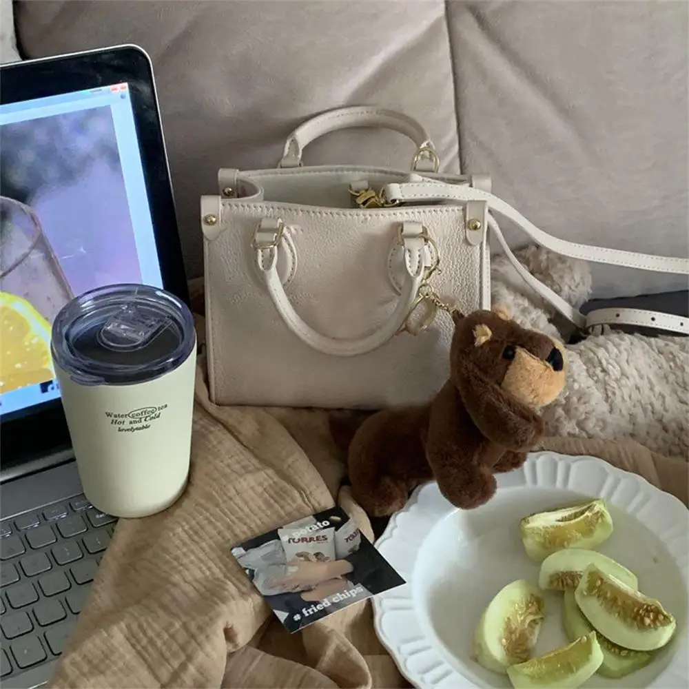 Simpatico portachiavi in peluche con cane rimbalzante, portachiavi in peluche stile bassotto INS, decorazioni per zainetto per donne e uomini