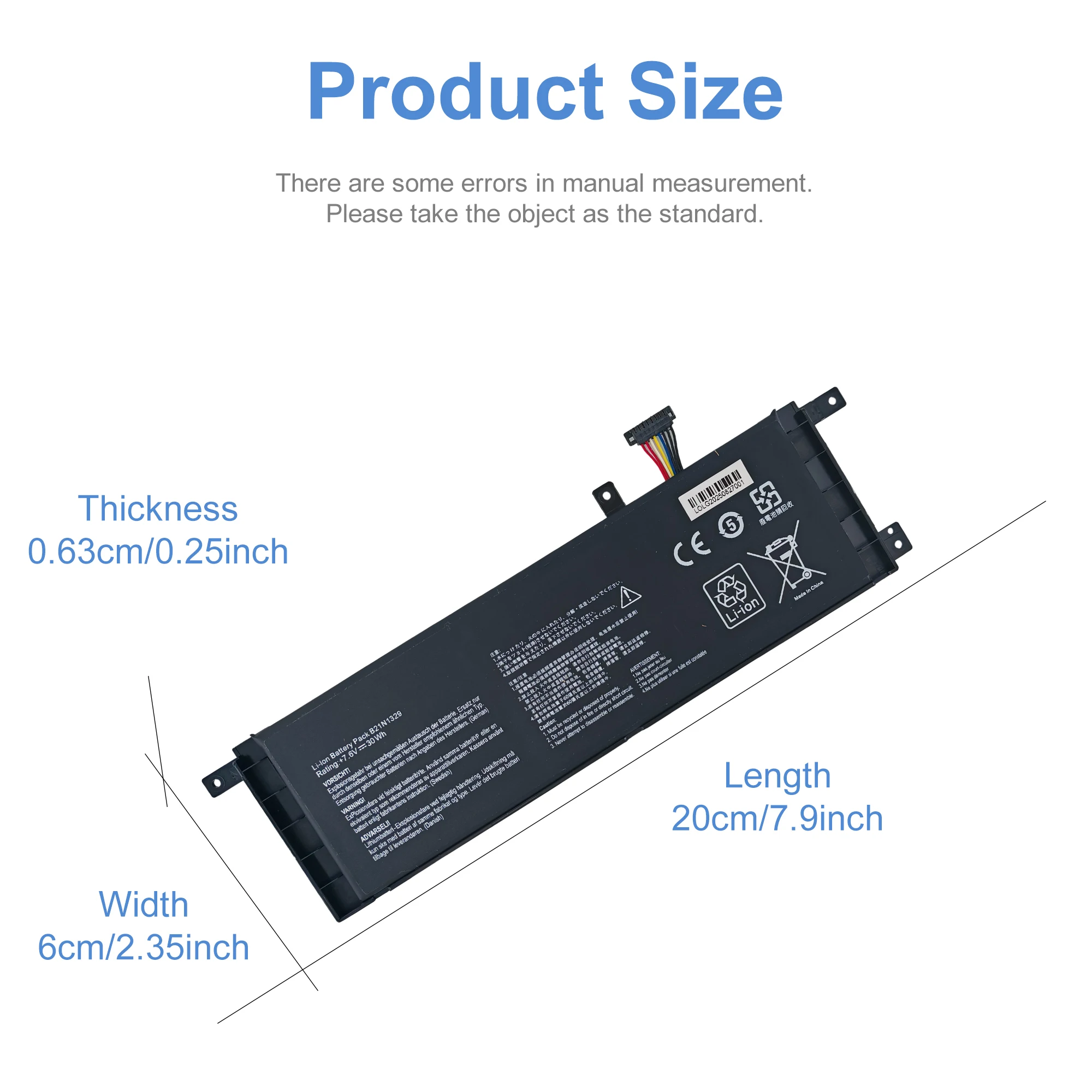 B21N1329 Laptop Battery for ASUS D553M F453 F453MA F553M P553 P553MA X453 X453MA X553 X553M X553B X553MA X403M X503M