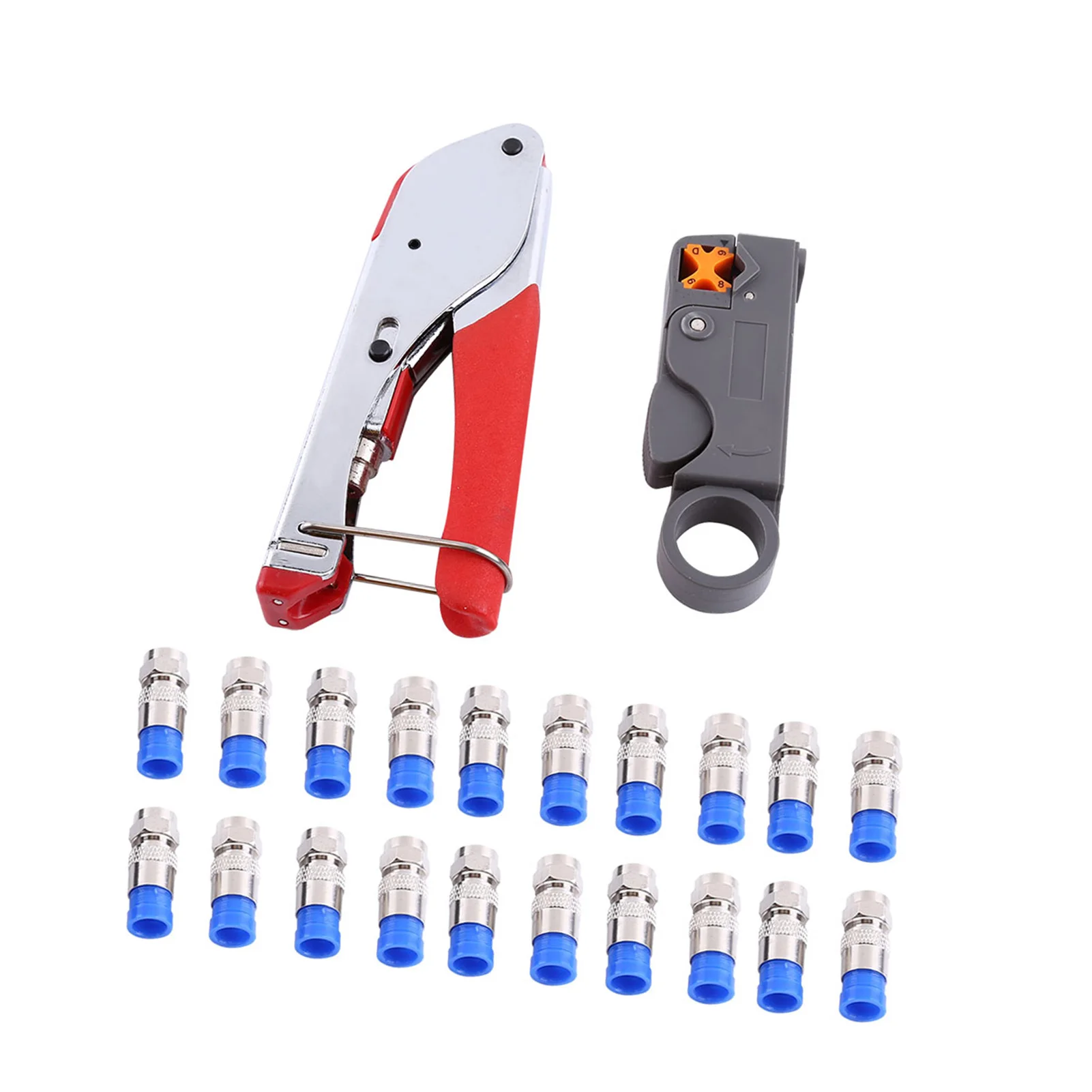 Pinza per crimpare cavi con connettore F a compressione RG6/RG59 per cavi coassiali
