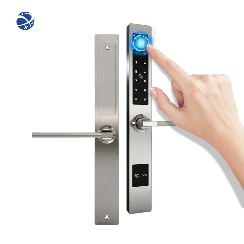 Sliding Door Smart Lock Biometric Fingerprint TTLock Blue Tooth APP Smart Door Lock For Slide Glass Aluminium Frame Door Locks