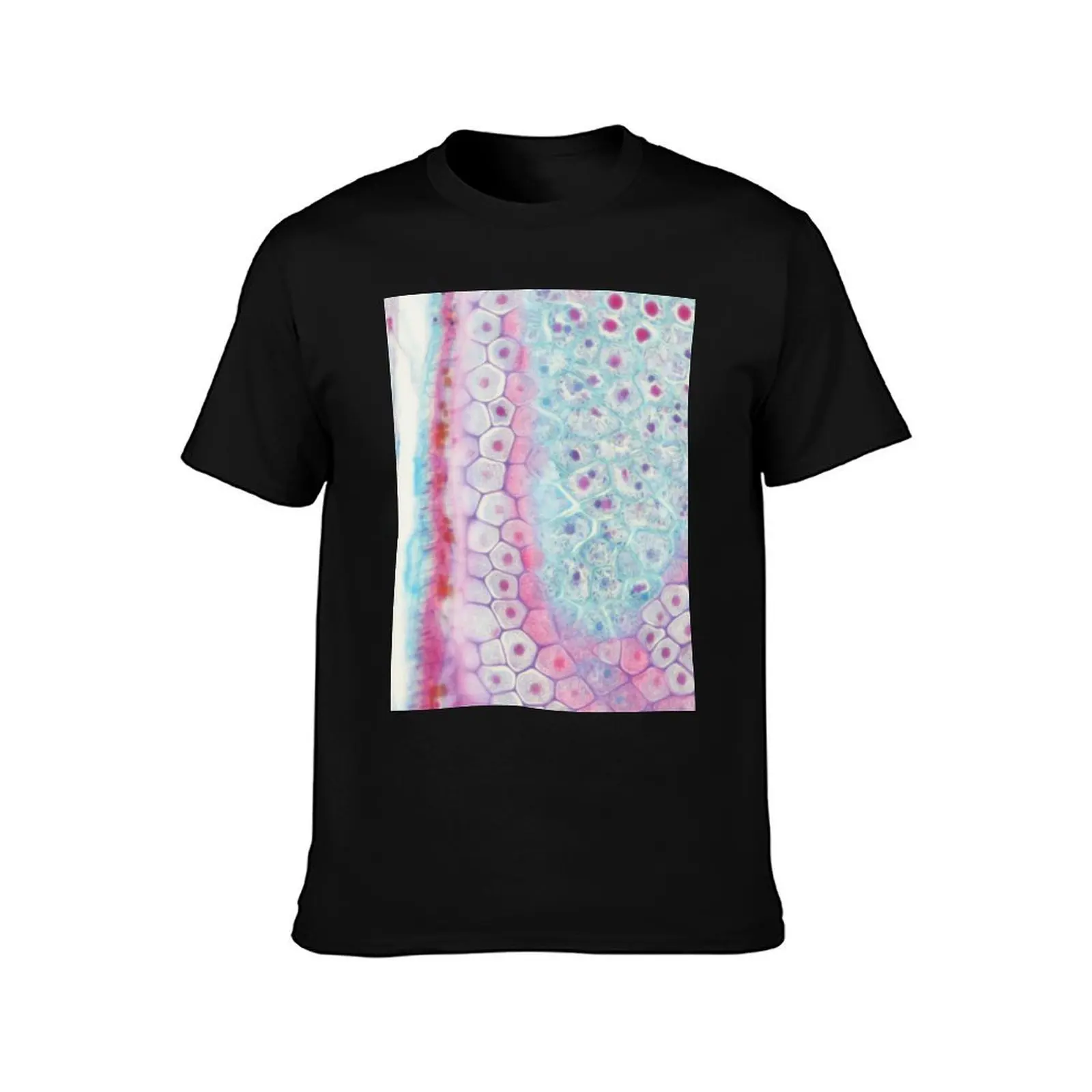Plants under Microscope T-Shirt Summer Casual Cotton Tee Oversized Streetwear Tops Vintage Graphic Print Unisex Men Women