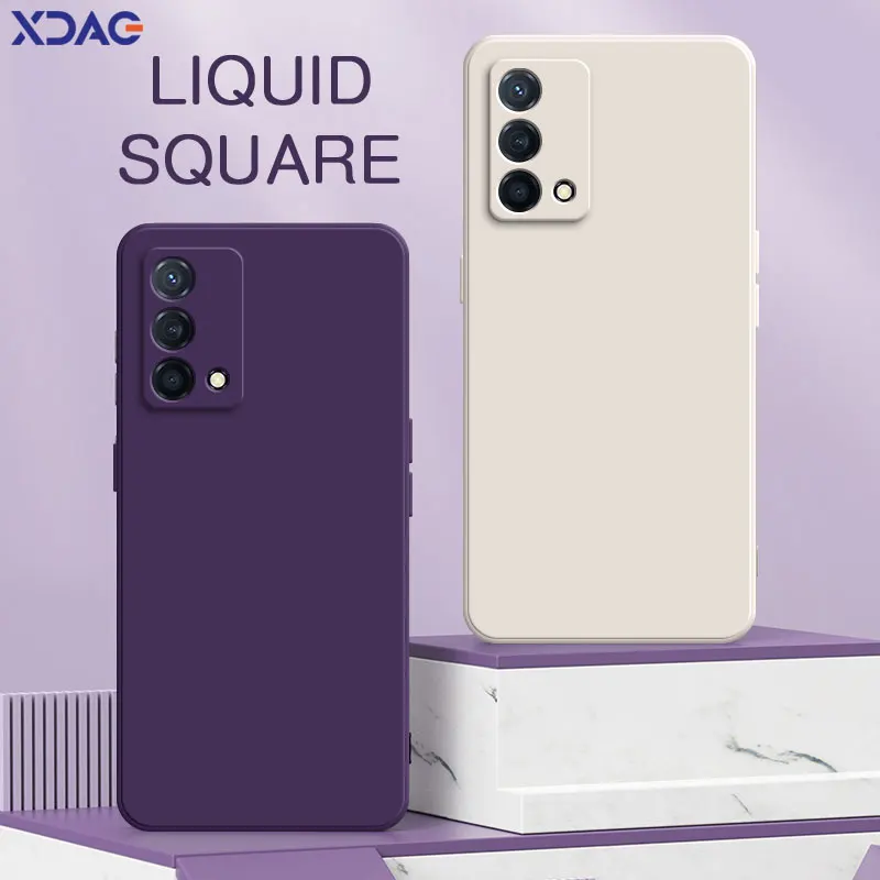 Square Liquid Silicone Case for OPPO K9 Realme GT Master Q3 Pro Carnival 5G Camera Protective 360 Shockproof Soft Phone Cover