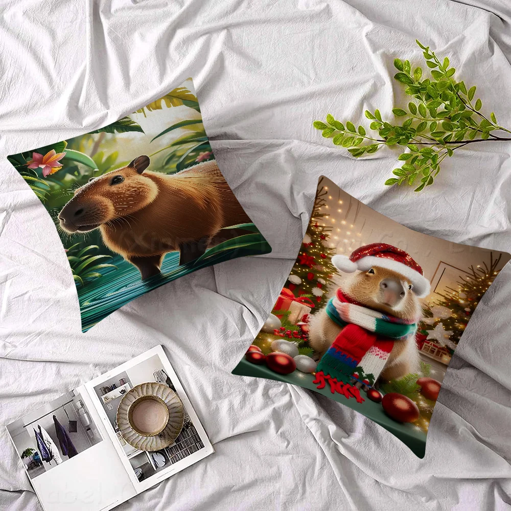 

C-CapybaraPersonalized Picture Text Home Decorative Pillows Household Gifts 45x45cm