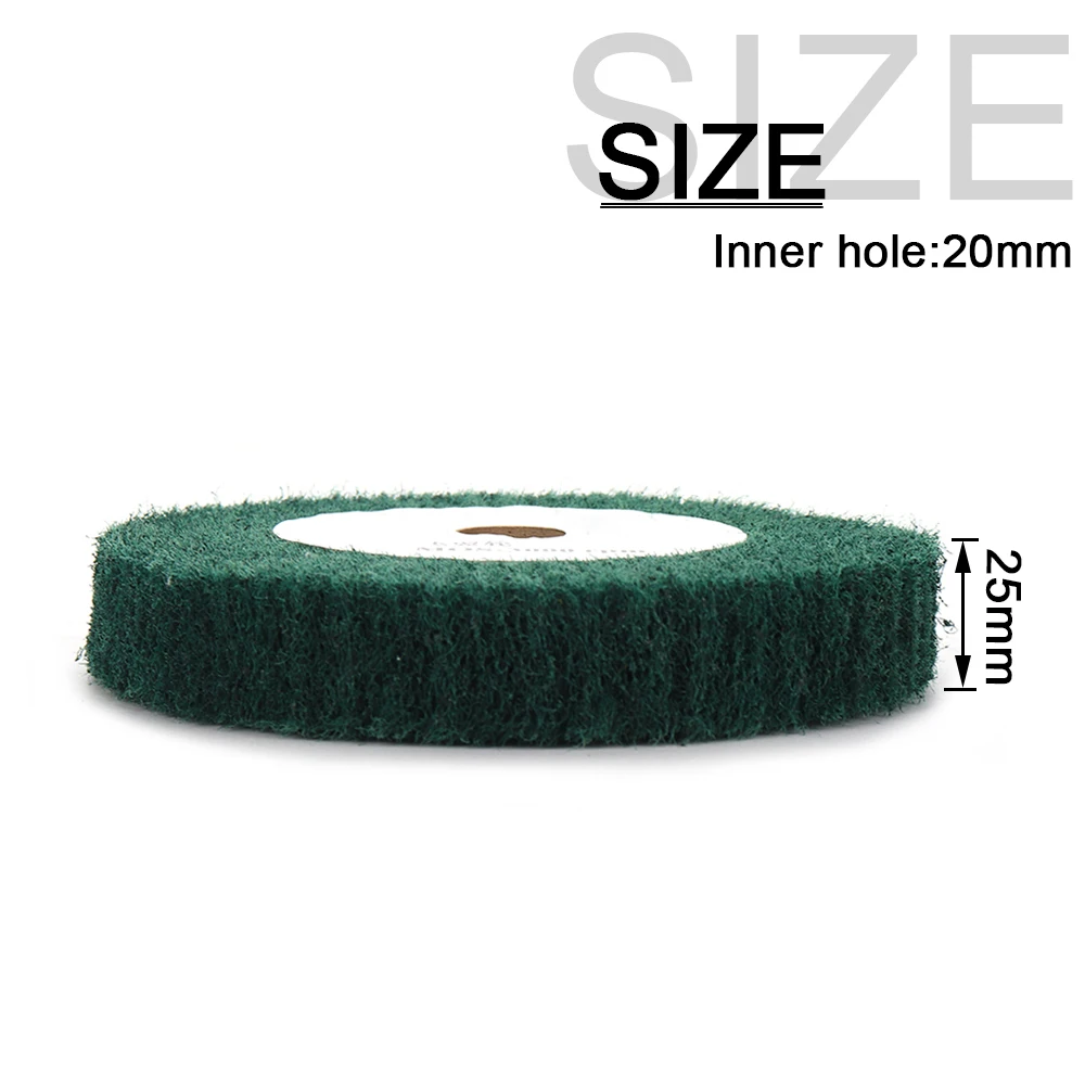 Nylon Fiber Flap Polishing Wheel Disc Abrasive Nylon Fiber Non-woven Scouring Pad Buffing Pad Grinding Flap Wheel 150/200mm