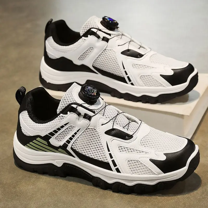 Hohl Atmungsaktive Dicke Plattform Mesh Oberen Mann Casual Sneaker Outdoor Berg Niedrigen Preis Gehen Einfache Sport Schuhe für Männer