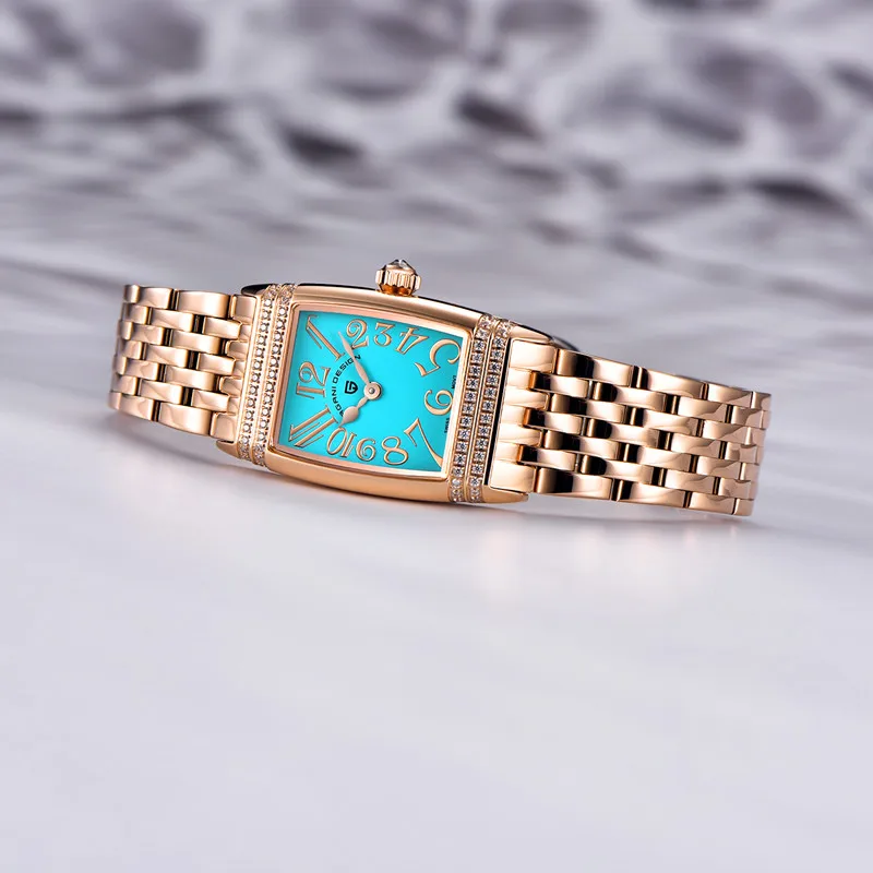 PAGANI DESIGN Fashion Quartz Watches Ladies Brand Luxury Square Rose Gold Silver Wrist Watches Waterproof for Women Reloj Mujer