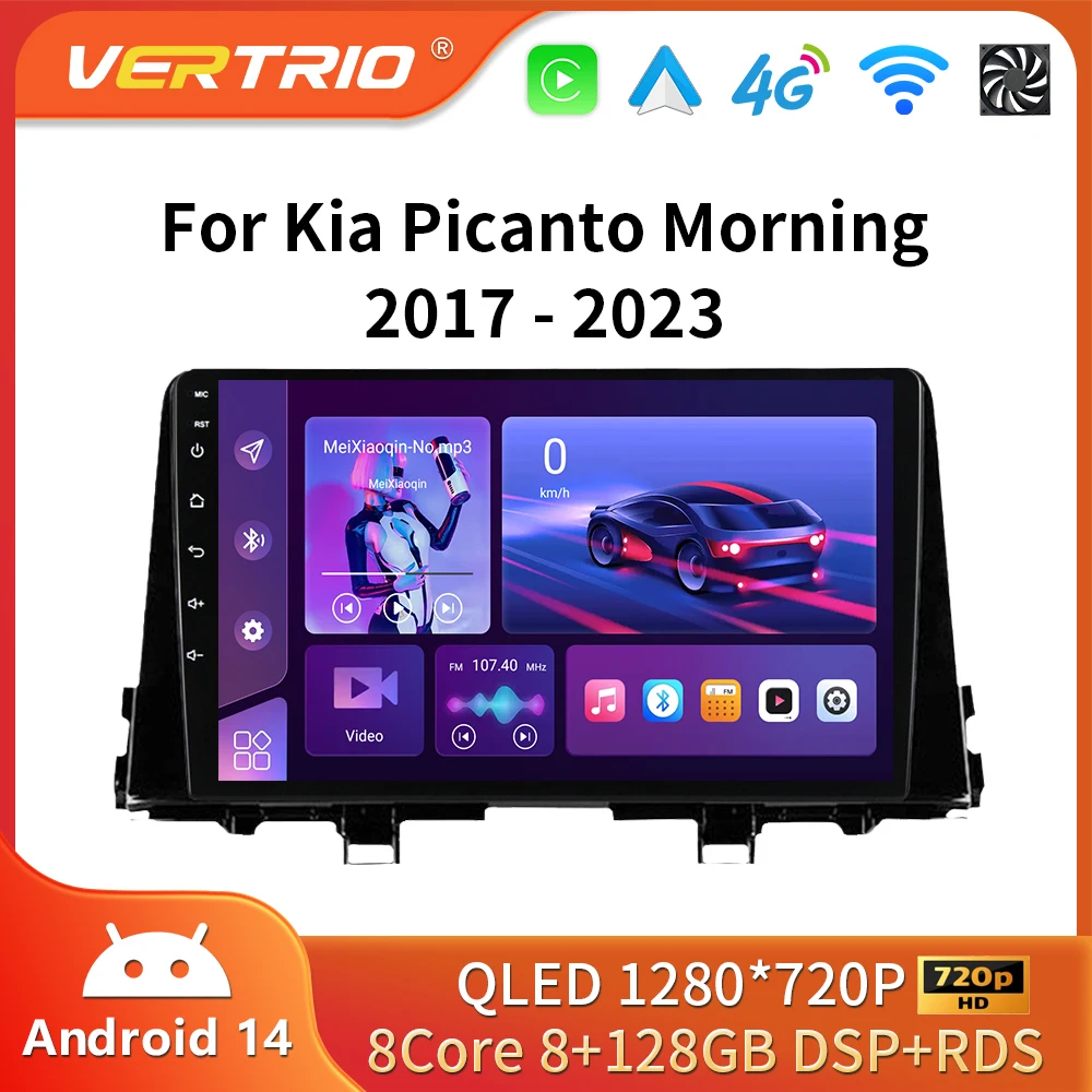 9 inch Android 16 for KIA Morning 3 Picanto 2016 2017 2018 2019 2020 Car Radio Multimedia Player GPS Carplay Autoradio Stereo BT