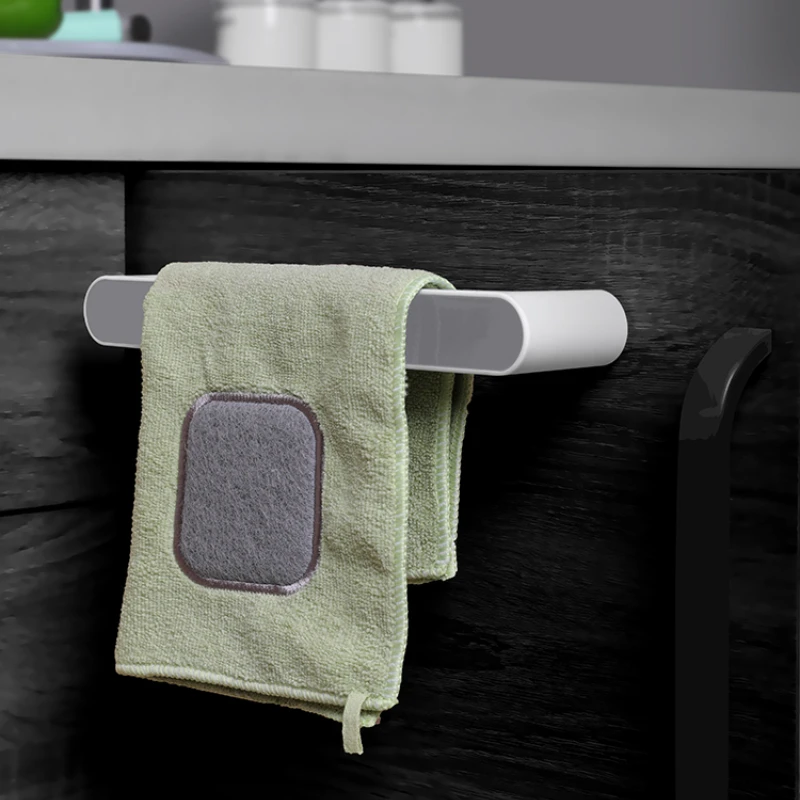 Ecoco Self-adhesive Towel Bar Household Without Drilling Kitchen Wipes Shelf Organizer Door Wall Mounted Bathroom Accessories