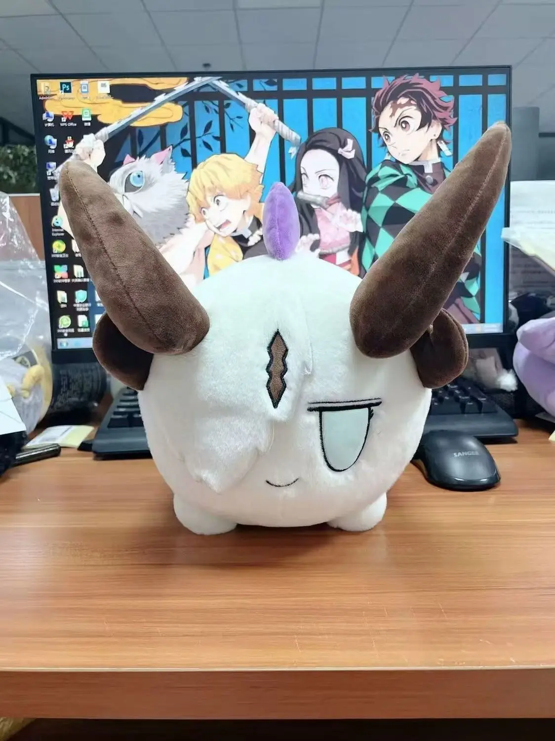 2027 New Arknights Eblana Necrass  Bubble 35CM Kawaii Cartoon cotton Anime Plush Room Decoration Birthday Gift - view 2