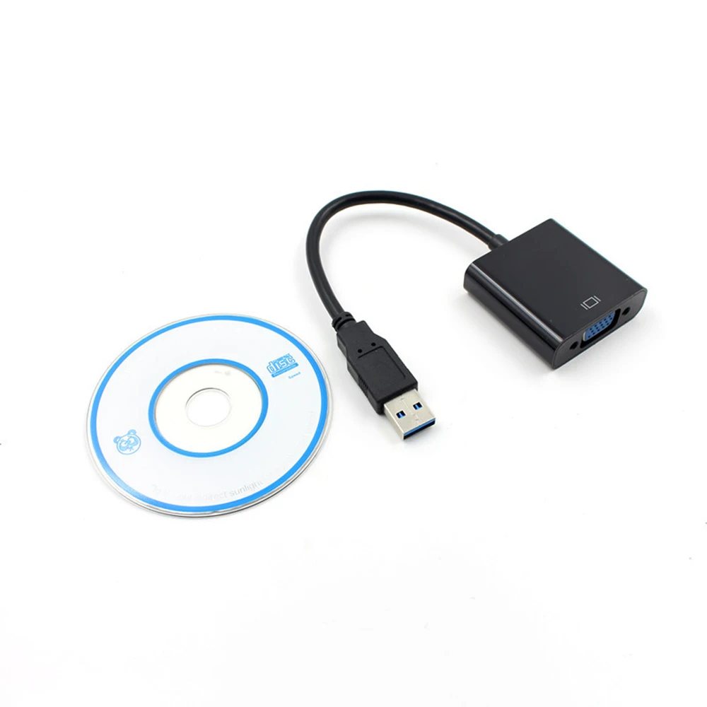 Wideo Vga DisplayPort konwerter kabel wysokiej rozdzielczości USB 3.0 do VGA 1080P zewnętrzne konwerter kabel dla projektor do komputera TV