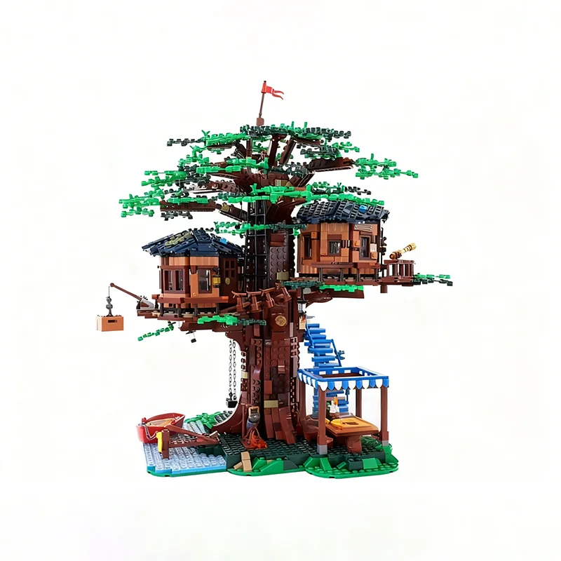 3188pcs MOC Lakeside Casa sull'albero Idee e blocchi di costruzione di modelli Costruzione Regali di Natale fai da te Idea giocattolo creativo Compleanno per bambini