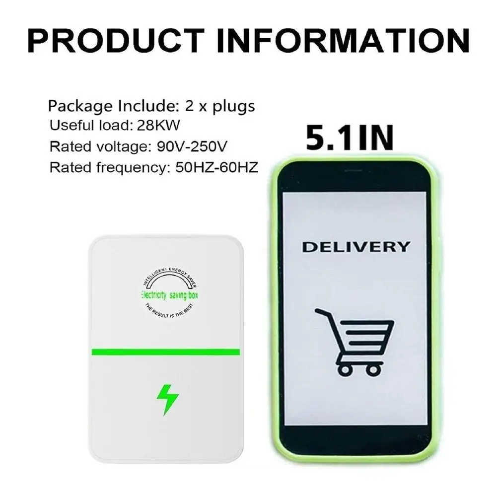 Energy Saving Device Power Saver Household Intelligent Flame Retardant Low Consumption Save Electricity US/EU Plug 90v-250v