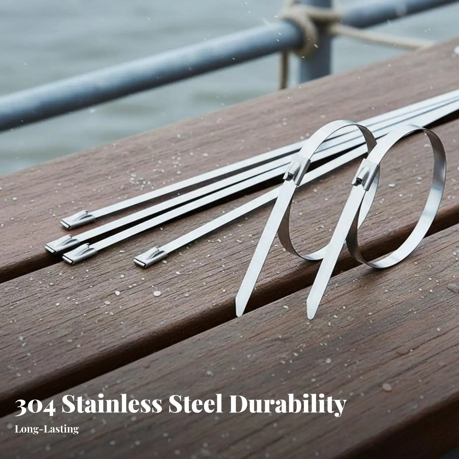 Self Locking Metal Tie Strap 304 Stainless Steel Strip for Professional Cable Management and Organization