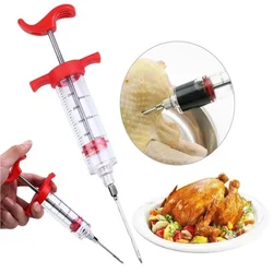 30ml Meat Marinade Injector - Kitchen Syringe for Deep Flavor, Juicy Turkey, Chicken & Beef Easy Seasoning Tool for Home Cooking