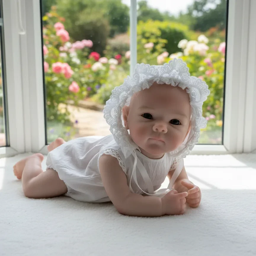 13In Open Mouth Bettie bebe reborn de silicona Girl Doll With Washable Silicone Body Handmade Painted Lifelike reales para niñas