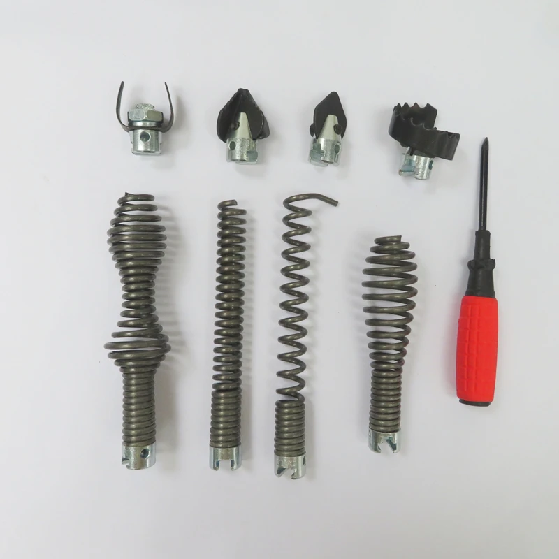 

9PCS Dredging Drain Drill Cutter Heads Sectional Auger for Drain Cleaner Machine