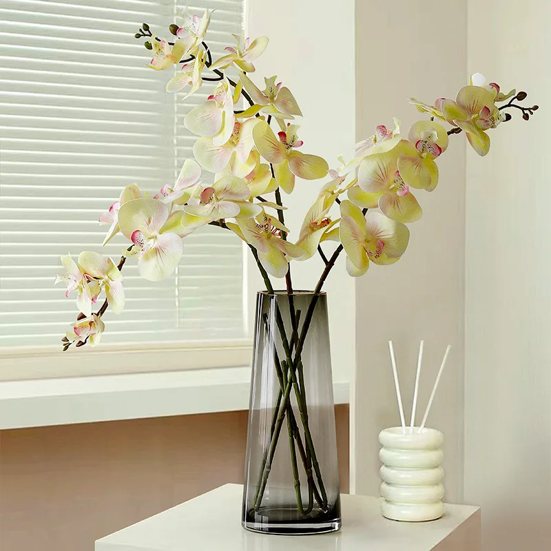 3D9 رئيس فالاينوبسيس محاكاة زهرة عالية الجودة طاولة طعام الزفاف زينة زخرفية متقدمة بيونيك وهمية