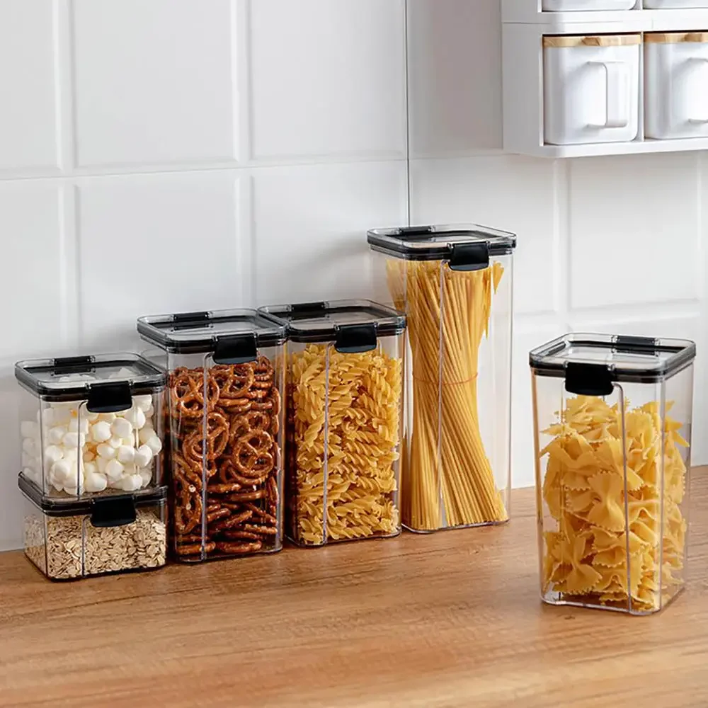 2 ~ 4 pezzi contenitore impilabile per alimenti in acrilico contenitore per Noodle da cucina in plastica serbatoio di stoccaggio Multigrain lattine