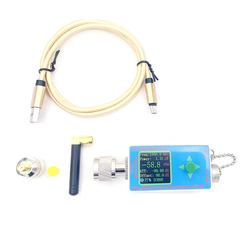 Imagem -03 - N-tipo 100k10ghz v7 rf Power Meter Ttl Software Comunicação Tipo-c Usb Data Export Power Detector rf Attenuator Ham Radio