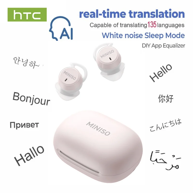 MINISO MS217 TWS Mini-Schlaf-Ohrhörer Bluetooth 6.0 KI-Übersetzer 134 Sprachen ENC Geräuschunterdrückung Ultraleichte In-Ear-Kopfhörer