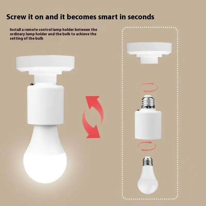 E27 60W Wireless Remote Control Smart Timer Switch Lamp Holder 110V 220V House Multi Light Baby Room Bedroom Timer Switch New