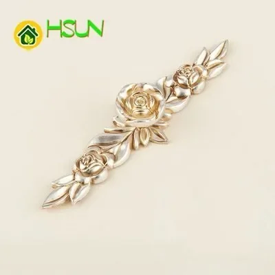 Rose Flower Dresser Pulls Handle Antique Silver Cabinet Knobs Drawer Handle Country Cupboard Knob Rustic Kitchen Hardware