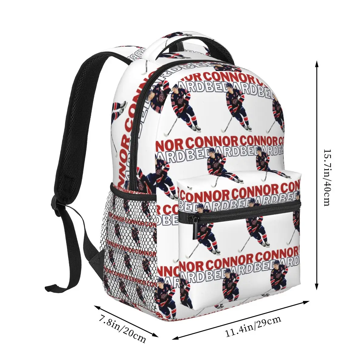Connor McDavid 97 For Edmonton Oilers Fans Backpack Student Boys Girls BookBag School Bag Laptop Shoulder Bags for Men Women