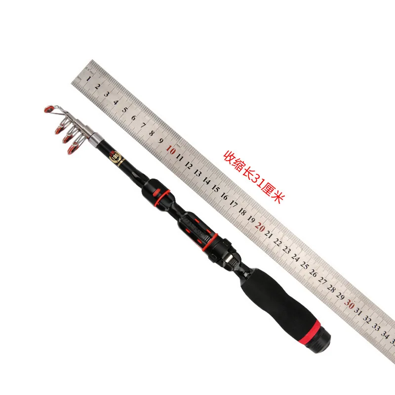 

Portable Surf Fishing Rod 1.0m/2.3m Short Compact Sea Casting Pole for River，Coastal Fishing， Telescopic Fishing Rod