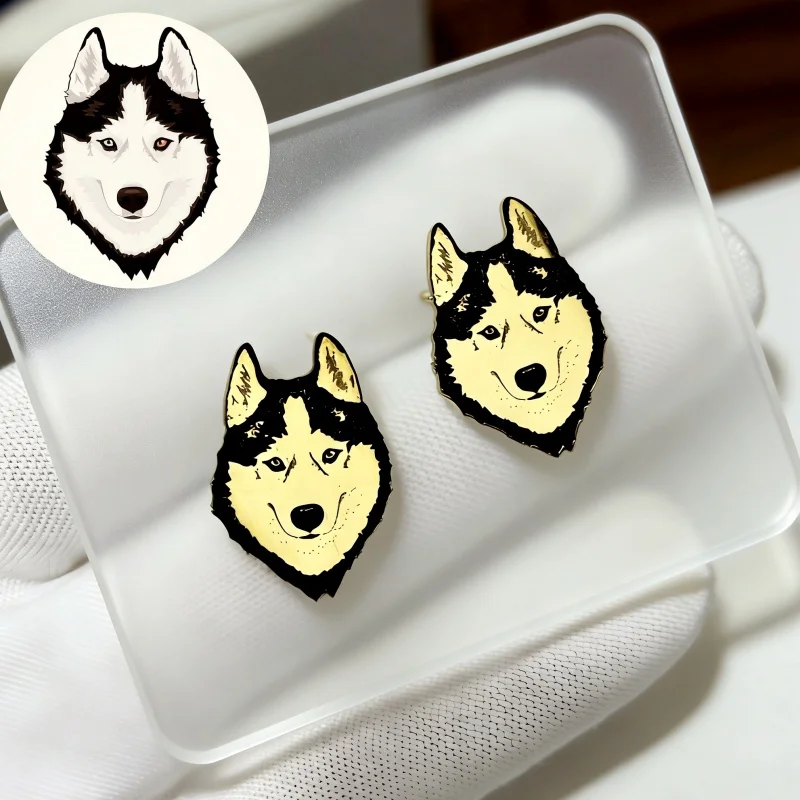 Customized Pet Pictures, Earrings Women's Stainless Steel Personalized Fashion Earrings Women's Gifts