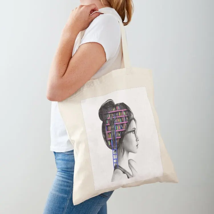 

just a girl who love books, girl with books, Tote Bag personalized tote Handbags women bag luxury women Custom bag