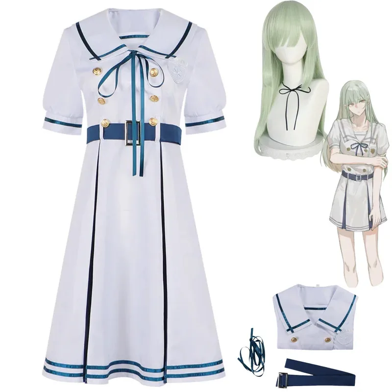 アニメバンドリ！ Ave Mujica Wakaba Mutsumi コスプレ衣装日本韓国白制服ドレスウィッグ女性かわいいスーツ