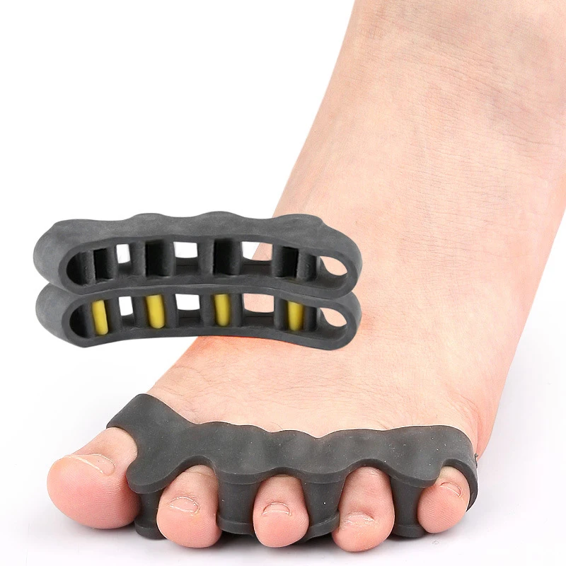 1 pasang pemisah jari kaki korektor Hallux Valgus jari Bunion pelindung Orthotics tumpang tindih bantalan Forefoot perawatan kaki menyesuaikan pedikur