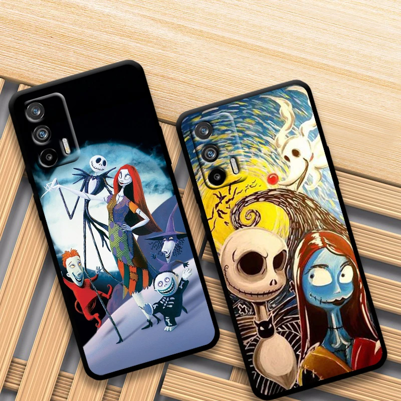 Nightmare Before Christmas For OPPO Find X5 X3 X2 Neo Lite Reno 9 8 7 7Z 7SE 6 5 Pro 4G 5G Silicone Black Phone Case Coque Capa