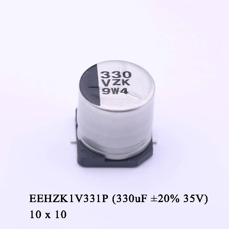 10-100Pcs EEHZK1V331P 330uF ±20% 35V 10X10 Automotive SMD Polymer SMD Aluminum Electrolytic Capacitor In Stock