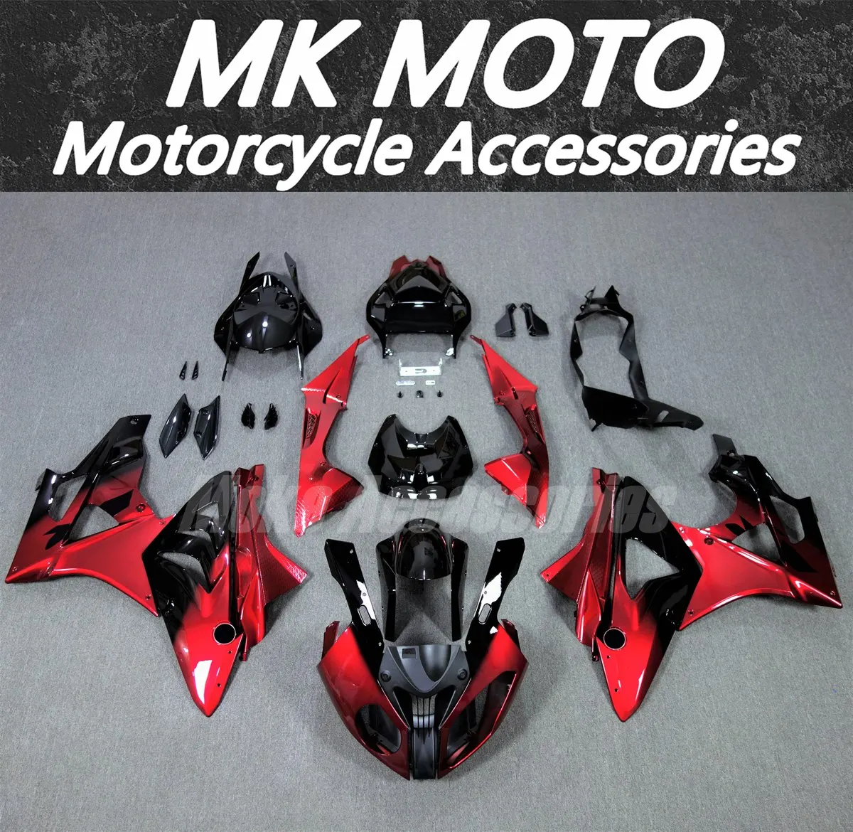 Motorcycle Fairings Kit Fit For S1000rr 2009 2010 2011 2012 2013 2014 Bodywork Set Red Black Double faced