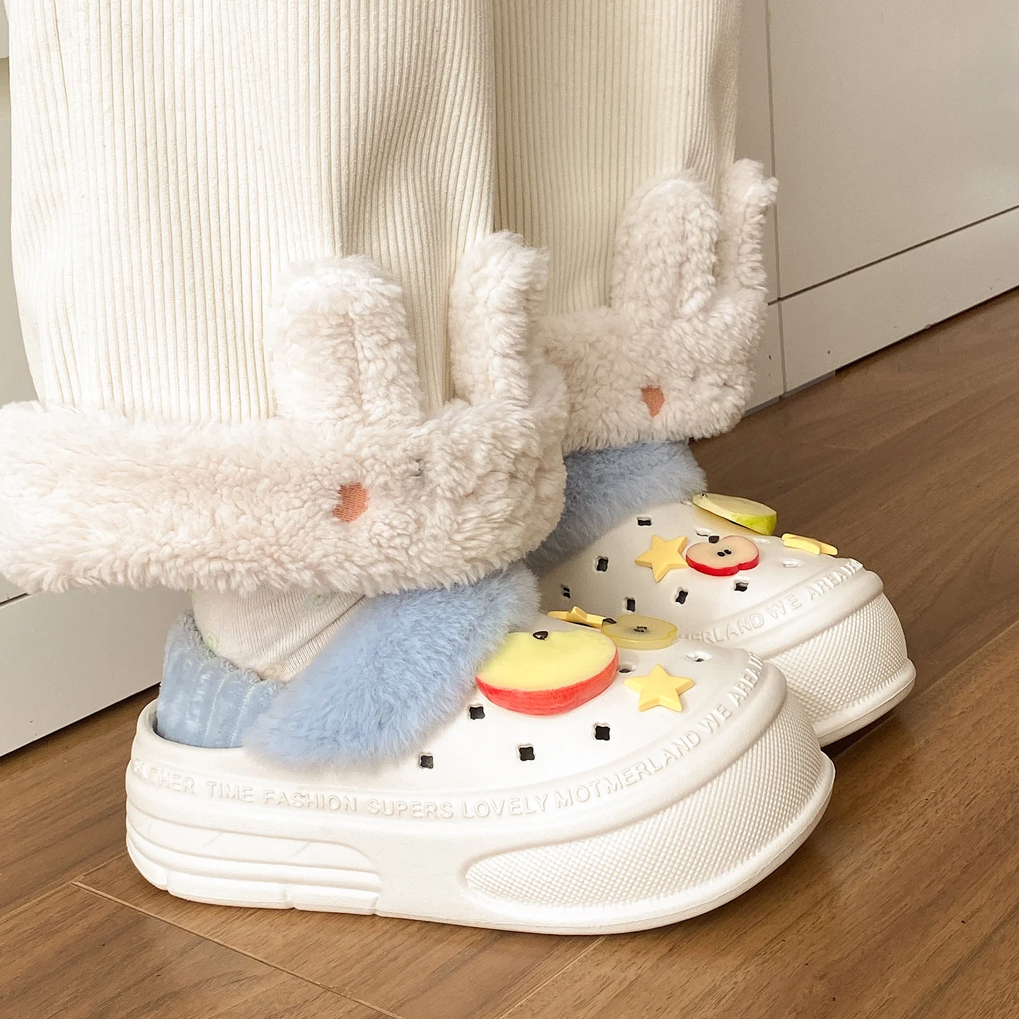 شباشب مقاومة للماء للنساء قباقيب مبطنة بالفرو أحذية شتوية للحديقة شباشب منزلية دافئة أحذية البغال الداخلية والخارجية أحذية الحديقة غير قابلة للانزلاق #3