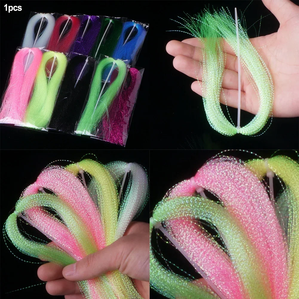 Fishing Tying Twisted For Jig Hook Lure Fly Fishing Tying Flash For Auxiliary Hook Tie/Bait Hook Decoration Tool