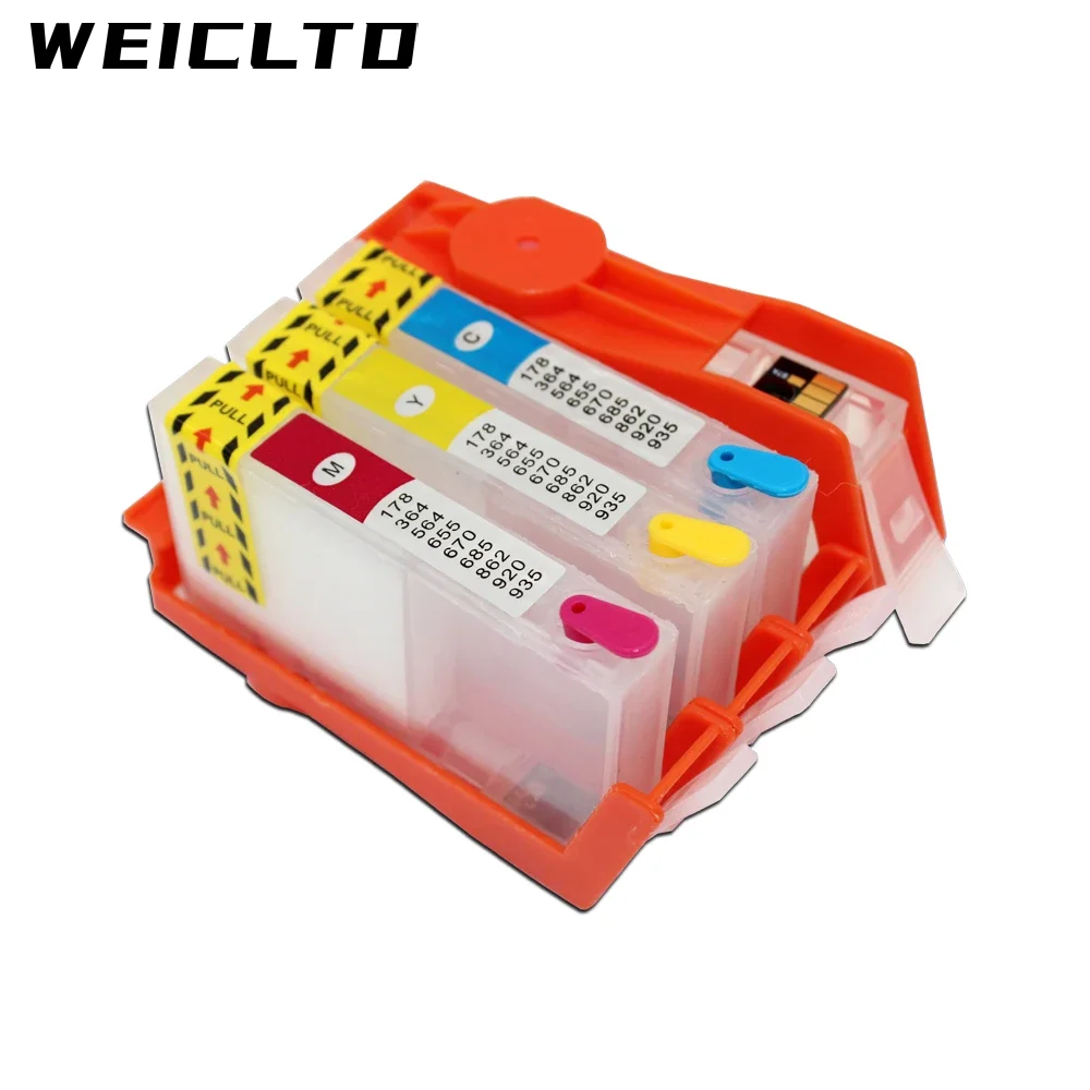 HP655 HP655XL 655 655XL 4C Refill Ink Cartridge for HP Deskjet Ink Advantage 3525 4615 4620 4625 5525 6526 Printer with Chip