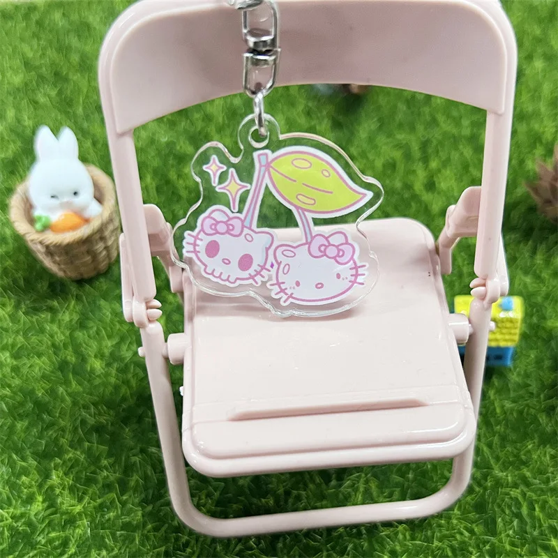 Natal quente anime sanrio cereja série chaveiros bonito dos desenhos animados pingente decorado mochila acessórios para o presente de aniversário da menina