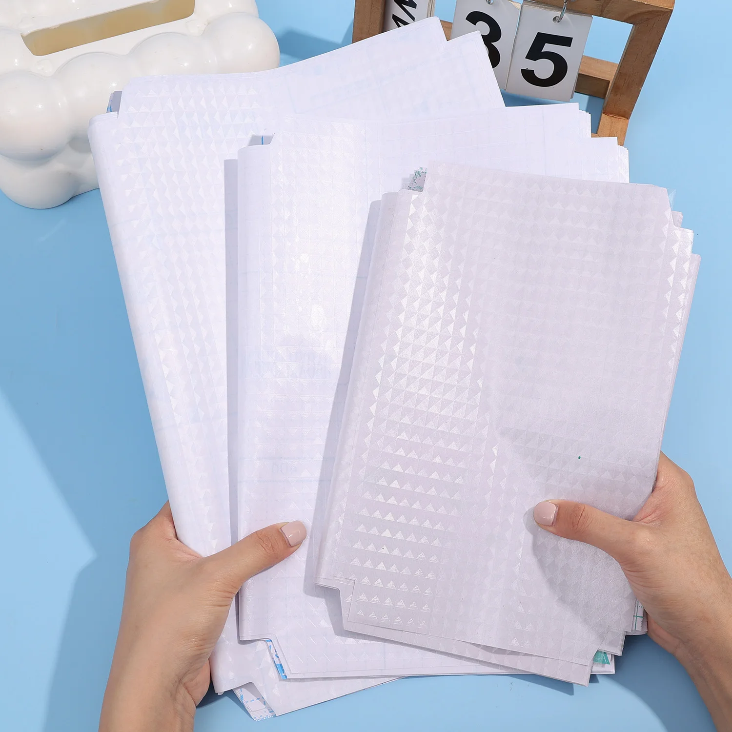10 セットポータブル自己粘着ブックカバー透明粘着プロテクター書籍スキンスリーブ書類教科書学用品