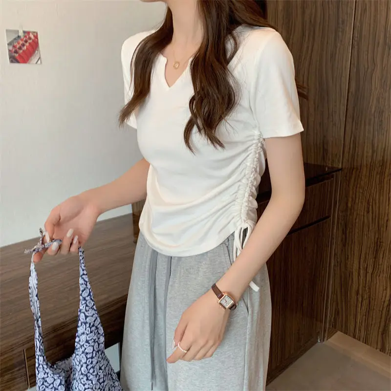 Kpop Y2K women's t-shirts kawaii kawaii vintage Crop Tops summer cheap clothes cute streetwear tshirt Korean Fashion Tees Woman