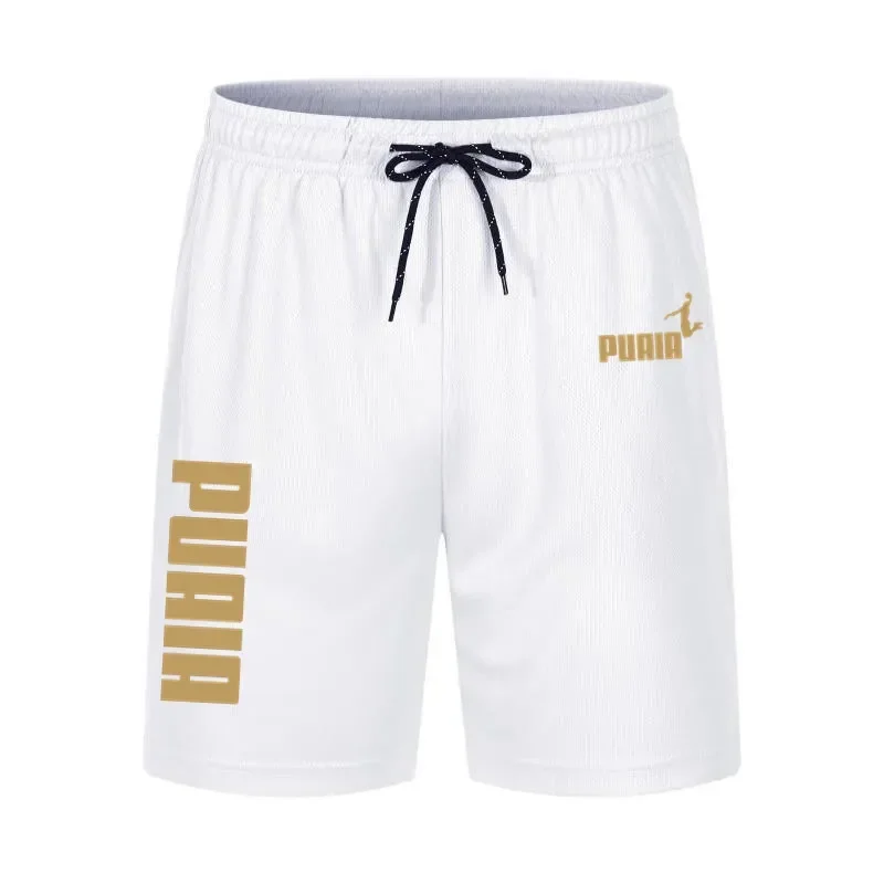 Nouveaux hommes d'été respirant net shorts décontractés, mode gym fitness corde extensible sport hommes shorts de course shorts à séchage rapide