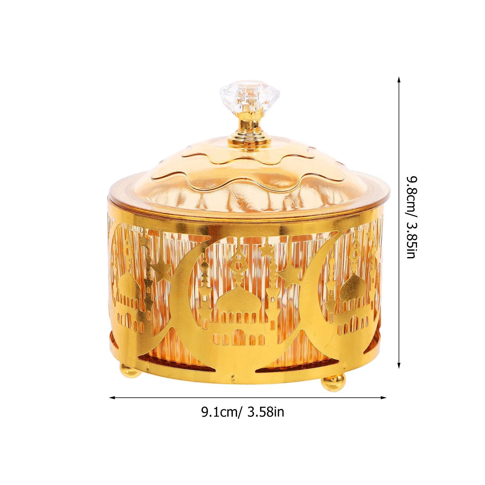 علبة حلوى أنيقة لعيد مبارك كوكي صناديق حلية معدنية للعائلات والحفلات والمحلات التجارية والمهرجانات وتخزين الهدايا #3