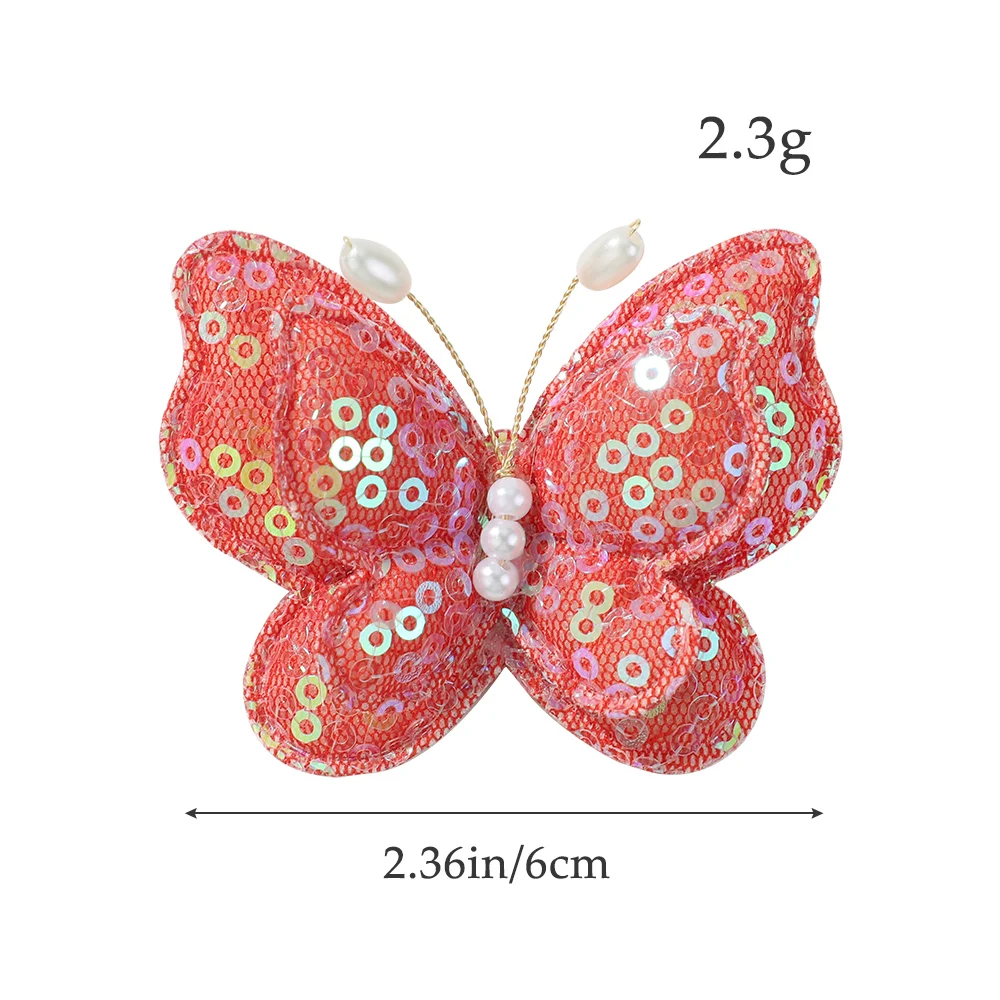 48pc/lot New Sequin Butterfly Bow Baby Hair Clips Girls Bowknot Hairpins for chirdren Hair Accessories Kid Barrettes Headwear