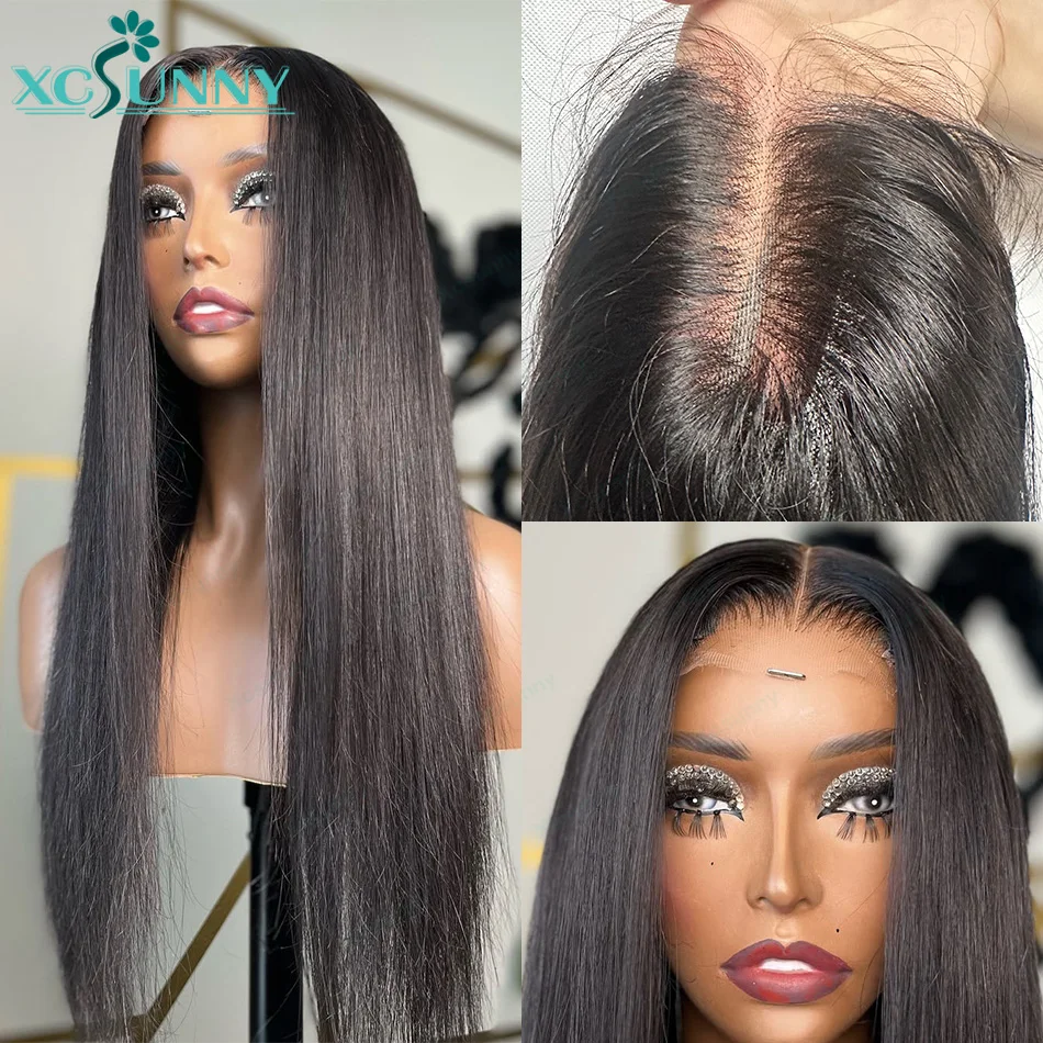 

Straight 5x5 Lace Closure Human Hair Wig Glueless Transparent Lace 13x6 Lace Frontal Wig With Baby Hair For Black Women